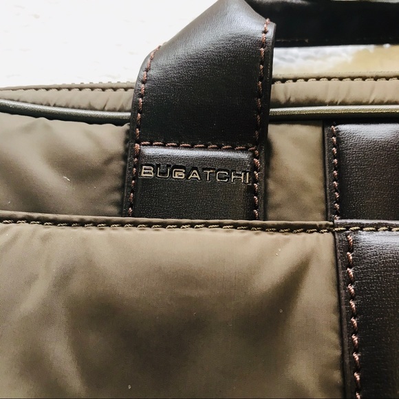 NWOT Bugatchi Nylon/Leather Laptop Bag - Picture 8 of 8